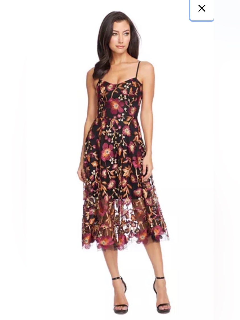 Dress the Population Uma Women's Sleeveless Fit & Flare Embroidered Dress - Picture 7 of 7